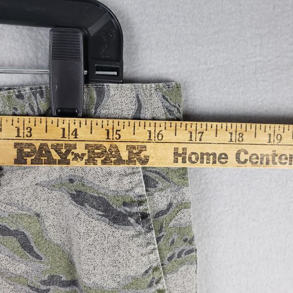 Hurley Men's Size 34 Urban Camoflauge Slim Jeans Green Camo Urban Grunge Alt - Picture 4 of 11